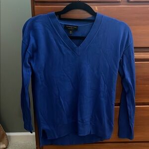 Banana Republic Blue Ribbed Lightweight Sweater